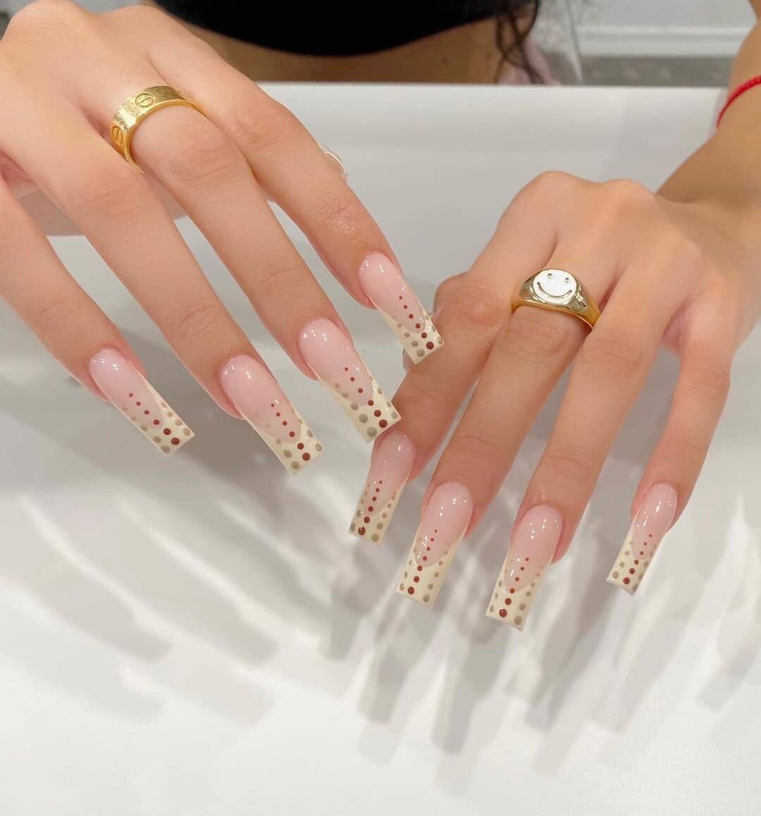 Fake Nails Heart Pattern Full Cover Fake Nails DIY Glue Press On Nails Nail Supplies For Professionals JP1443