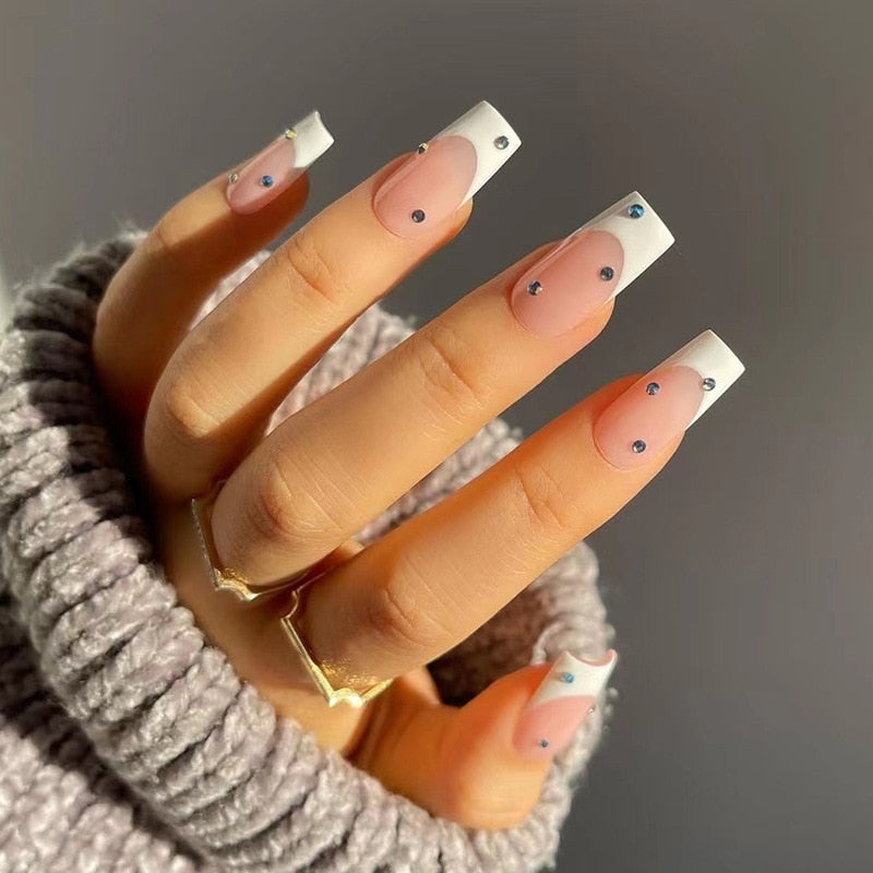 Fake Nails Heart Pattern Full Cover Fake Nails DIY Glue Press On Nails Nail Supplies For Professionals JP1559