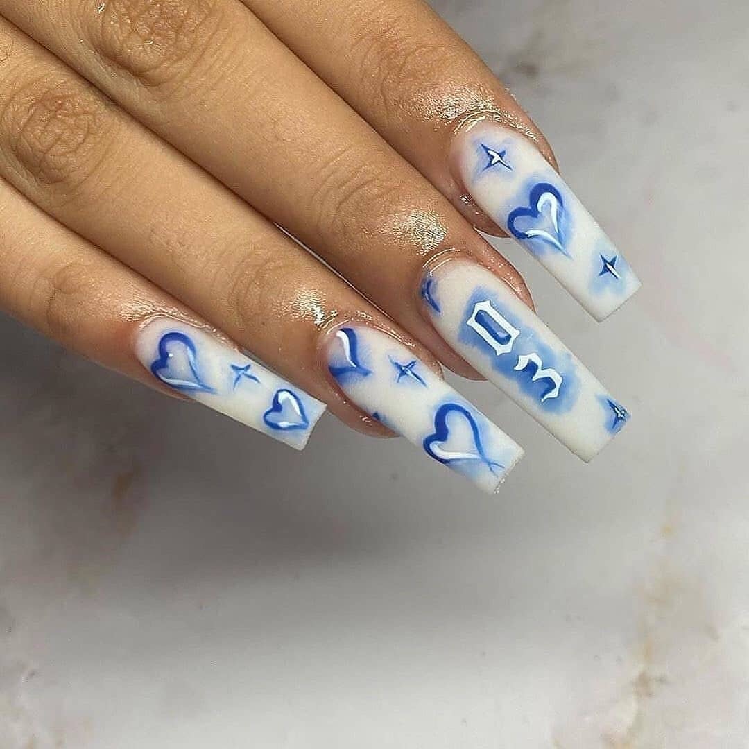 Fake Nails Heart Pattern Full Cover Fake Nails DIY Glue Press On Nails Nail Supplies For Professionals JP1145