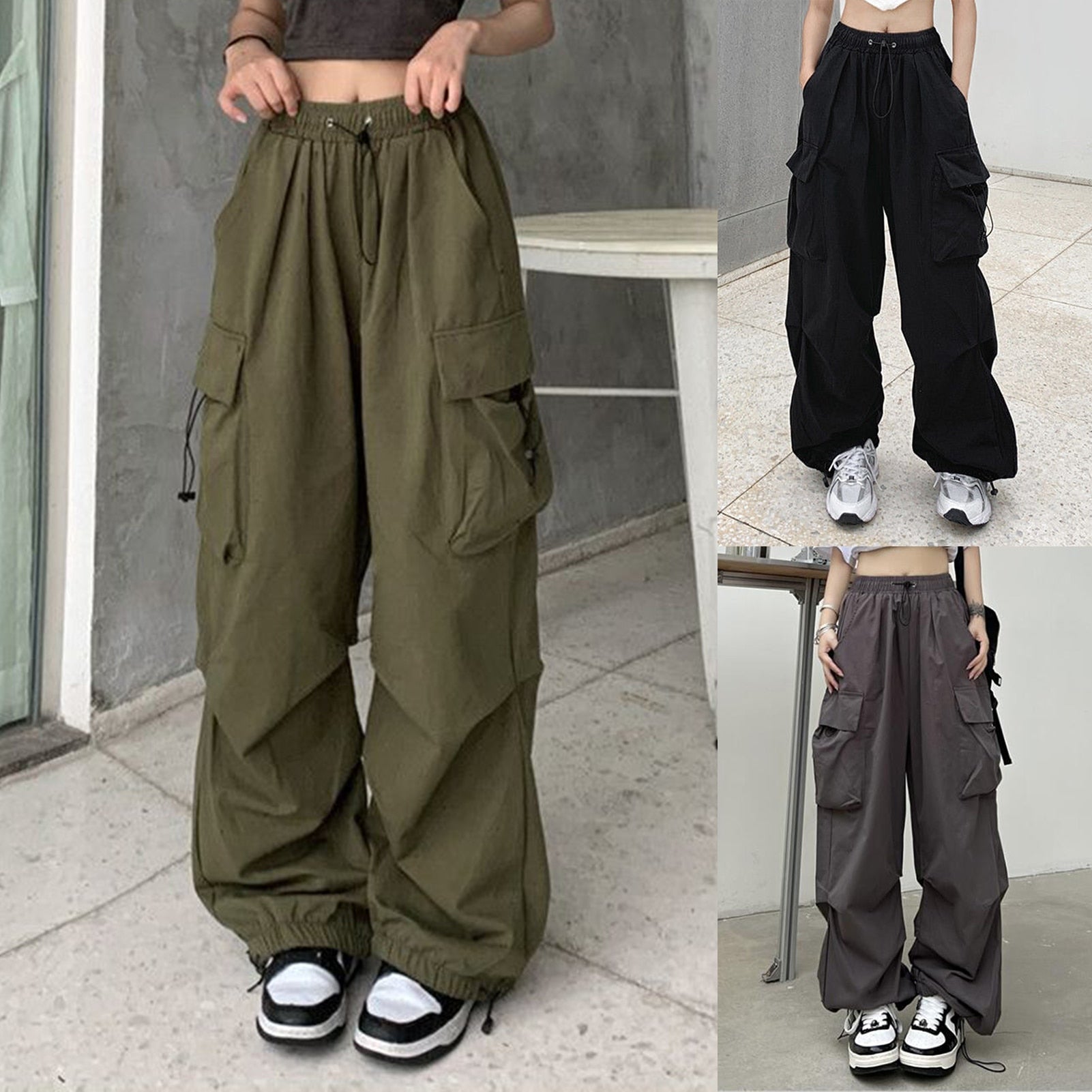 Elastic cargo pants new arrivals