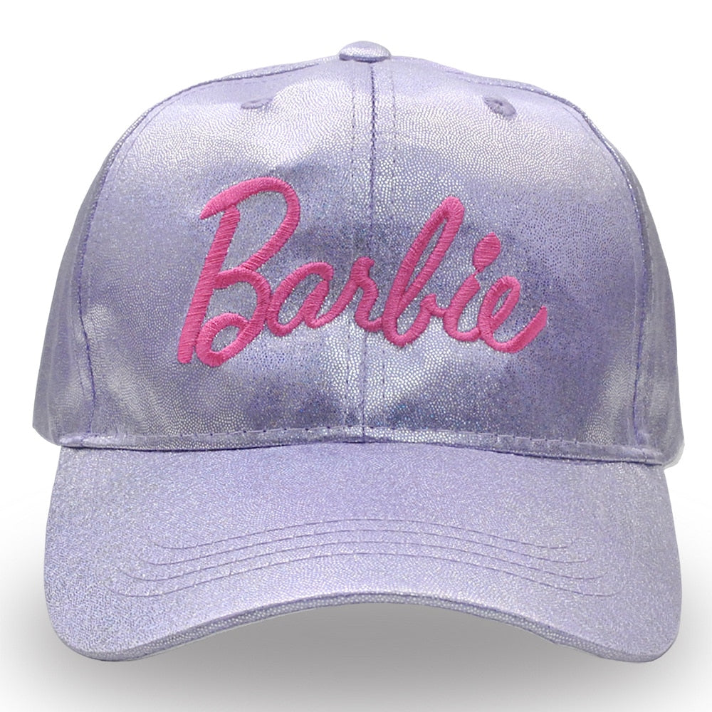 Fashion Colorful Barbie Girls Baseball Cap Anime Kawaii Casual Letter Embroidered Sports Hip Hop Caps All-Match Adjustable Hat zi M-56-58cm