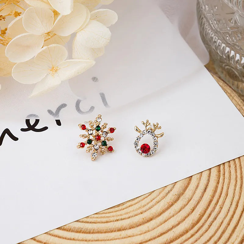 Fashion Deer Stud Earrings for Women Cute Elk Animal Earrings Ear Stud Jewelry Kids Merry Christmas Accessories Gifts Bijoux ER20Y0709