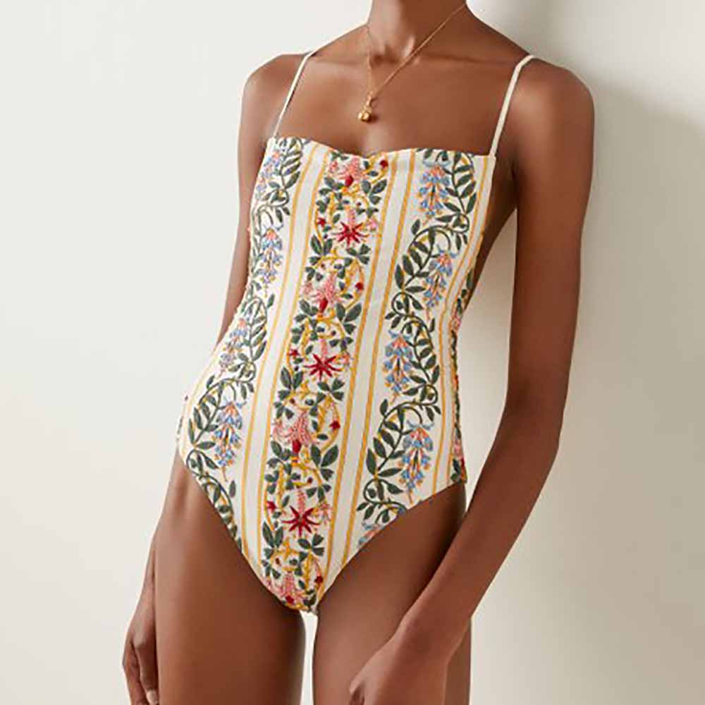 Fashion Floral One-piece Swimsuit Micro Bikini Extreme Sexy Women Swimwear - Beach Dress Bathing Suit Swimming Biquini Luxury