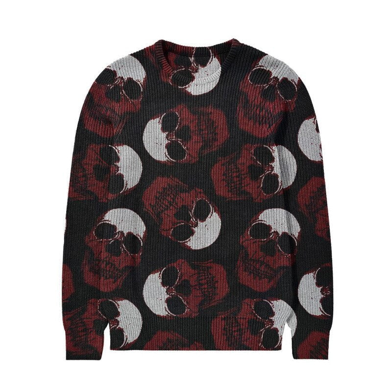 Fashion Hip Hop Streetwear Men's Sweater Autumn Winter 2022 New Coats Men Sweaters Halloween style Male Knitted Pullover Unisex 9