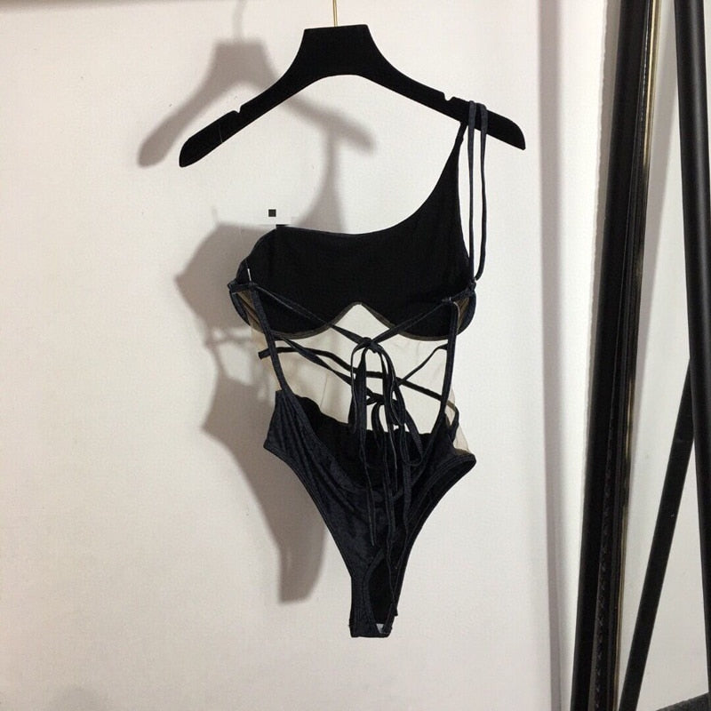 Fashion One Piece Swimwear - Sexy Design Clothes Retro One Shoulder