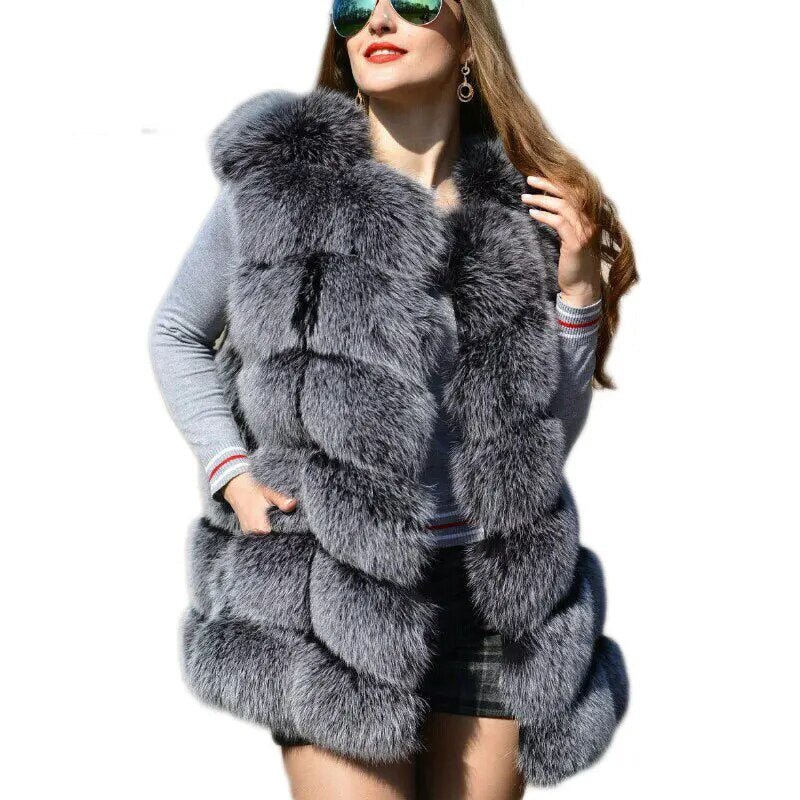 Fashion winter warm fur coat Natural fox fur women's coat Real fox fur coat Thick fur coat X137