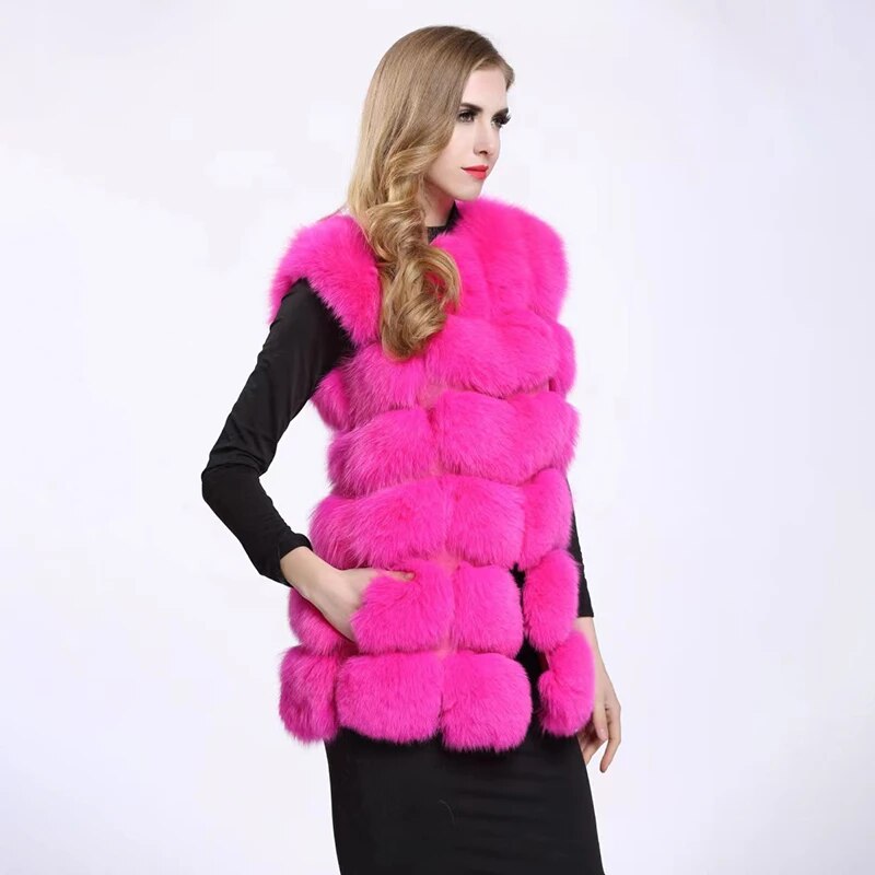 Fashion winter warm fur coat Natural fox fur women's coat Real fox fur coat Thick fur coat X142
