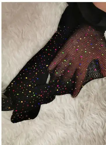 Fishnet Diamond Pantyhose Women Sexy Fashion Shiny Net Tights Female Slim Rhinestone Mesh Nylon Stockings Tights 01 One Size