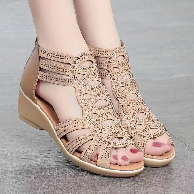 Gladiator Women Sandals Breathable Female Sandals Outdoor Soft Women's Casual Shoes Roma Fashion Flats summer
