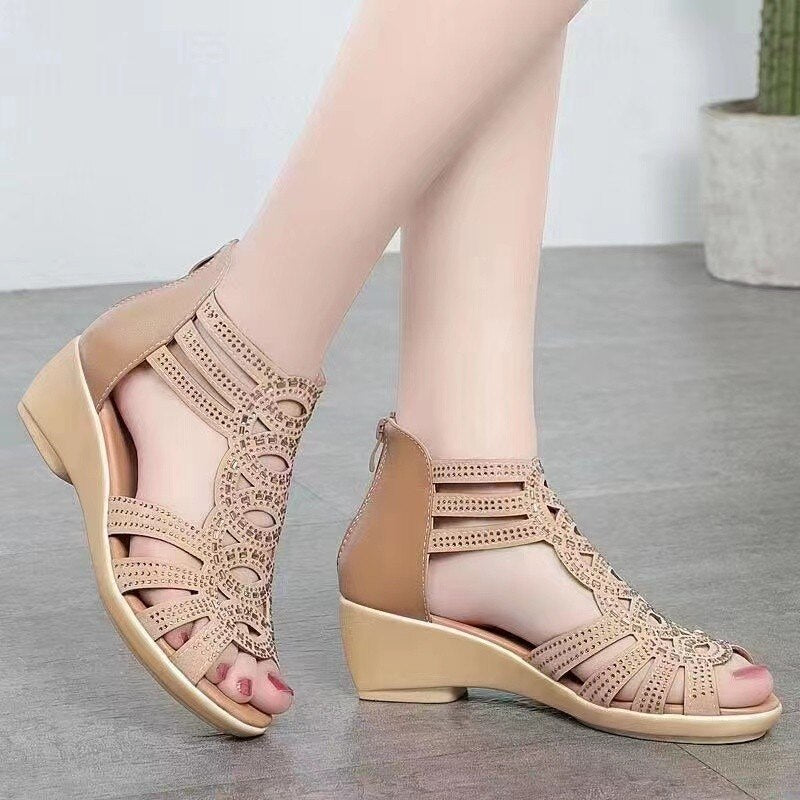 Gladiator Women Sandals Breathable Female Sandals Outdoor Soft Women's Casual Shoes Roma Fashion Flats summer