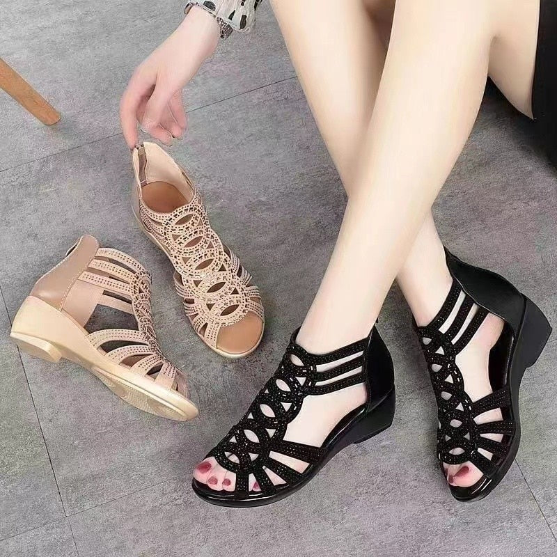 Gladiator Women Sandals Breathable Female Sandals Outdoor Soft Women's Casual Shoes Roma Fashion Flats summer