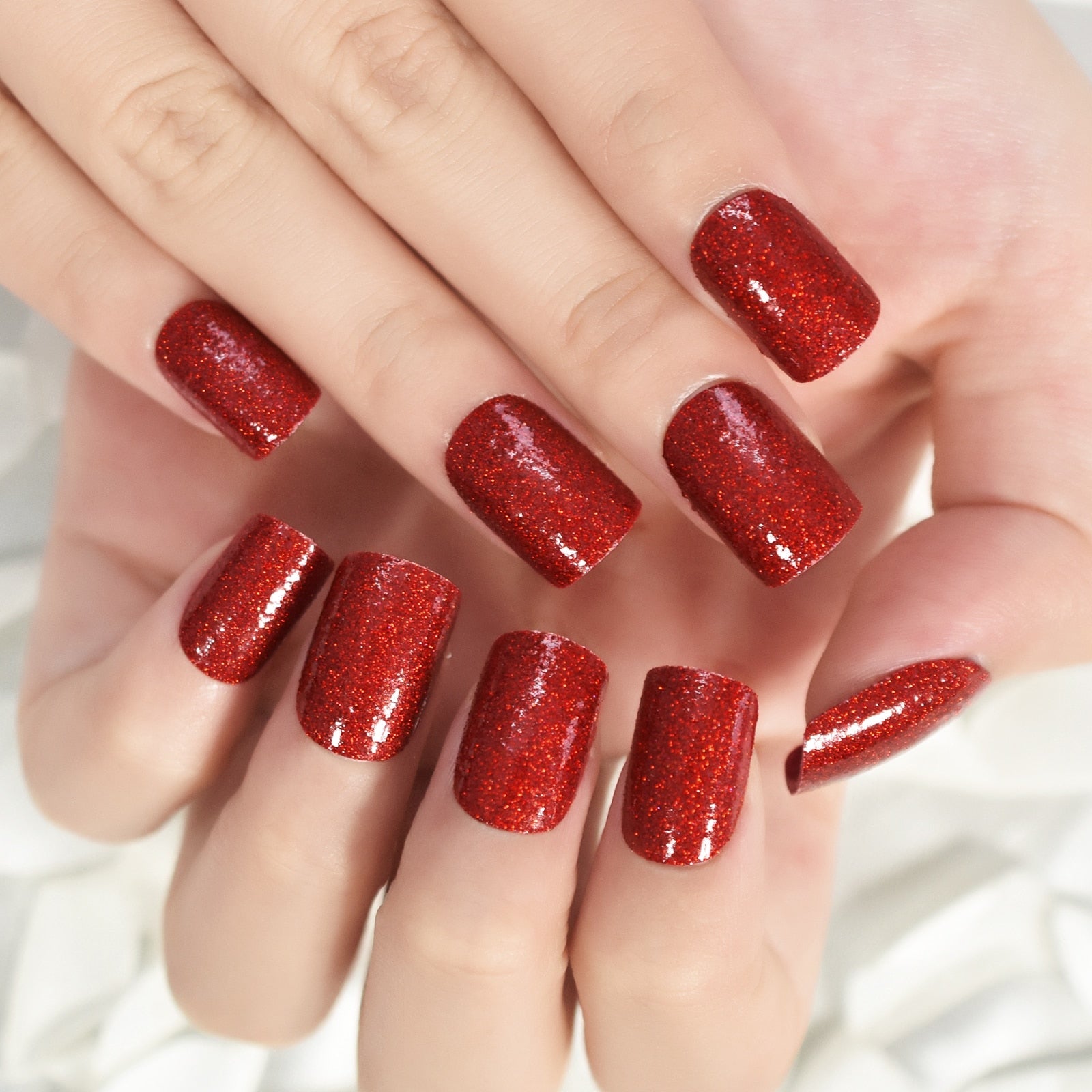 Glossy Gradient Rainbow Ombre French Press on Nails Almond Fake Nails Stiletto Oval Pointed Manicure False Nails Finger Tips L6408