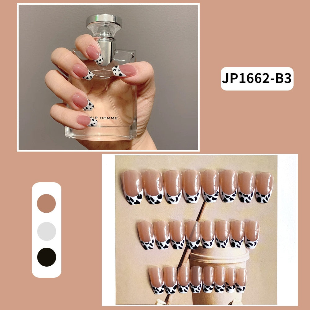 Glossy Pink Wearable Nail Art Blue Rhinestone Extra Long Ballet Detachable Finished False Nails Press on Nails with Glue MT586JP1662B3