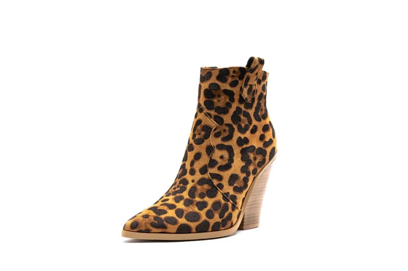 MStacchi Gold Snake Print Ankle Boots For Women Wedge High Heels Boots Woman Runway Design Chunky Heels Botas Mujer Western boot yellow