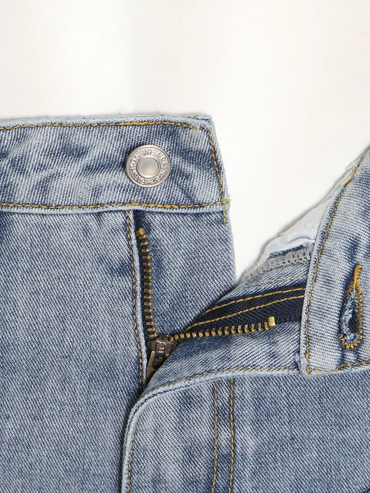 Hit Color Patchwork Denim Two Piece Sets Women Long Sleeve Coat Jacket Female High Waist Pencil Pants Jeans 2022