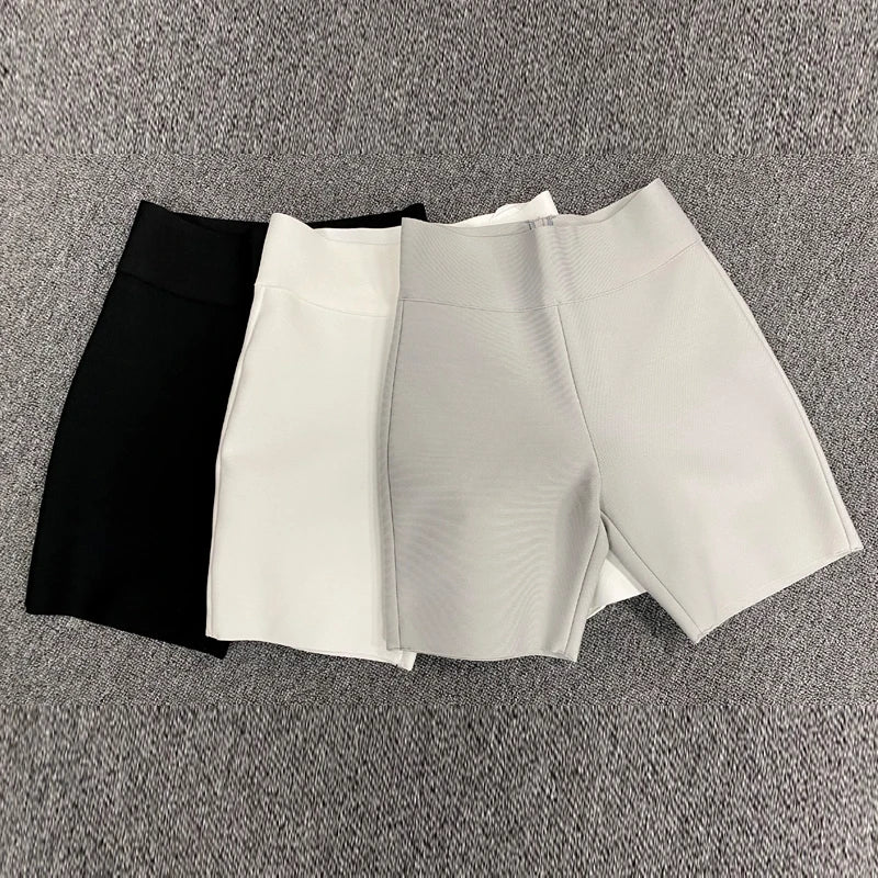 Women Sports Outfit Female Yoga Gym Fitness Black Gray White Running Rayon Bandage Shorts Pants