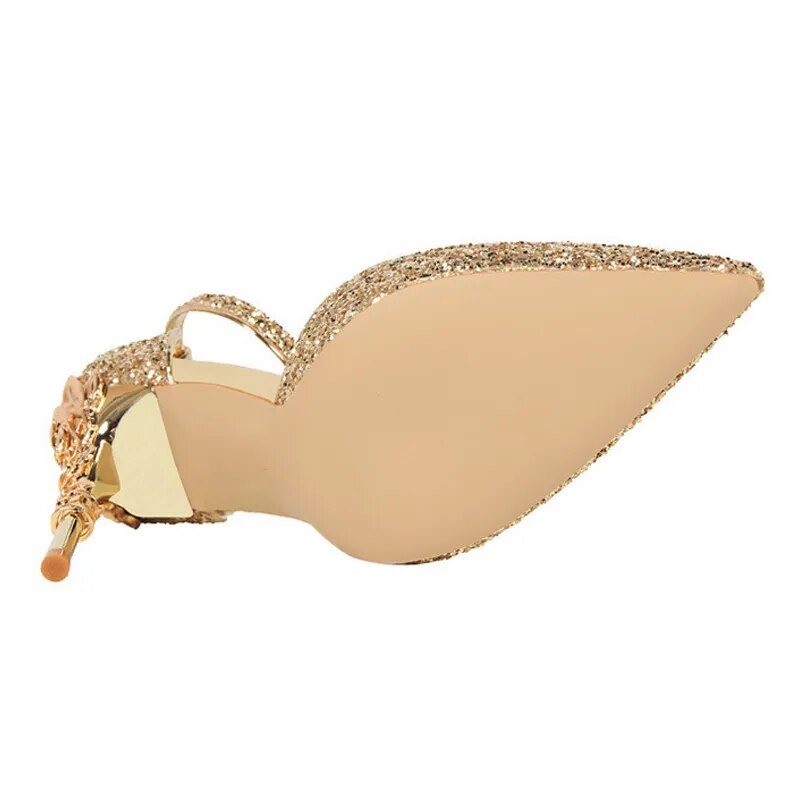 Shoes Heels 2024 New Woman Pumps Sequins High Heels Women Shoes Fashion Ladies Shoes Gold Sliver Stiletto Heels Sandals