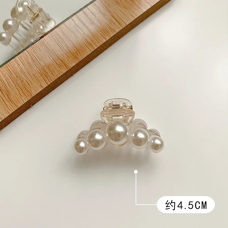 Kshmir New style exaggerated large beads acrylic hair clip large make-up hair styling hairpin female hair pearl hair accessories 3