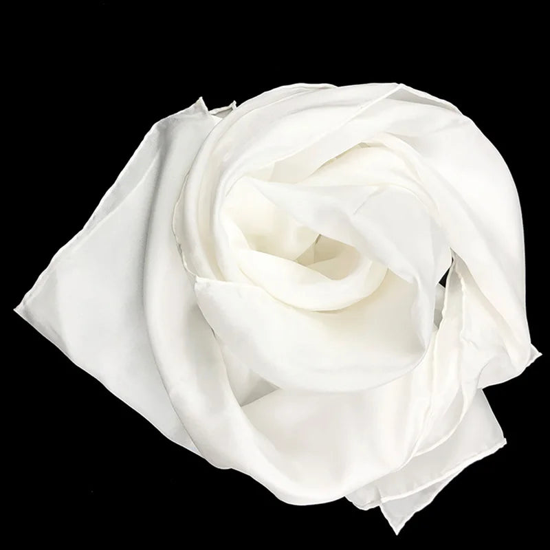 100% Pure Silk Plain White 8mm Habotai Hand Rolled Lady Long Silk Scarf for Painting and dyeing
