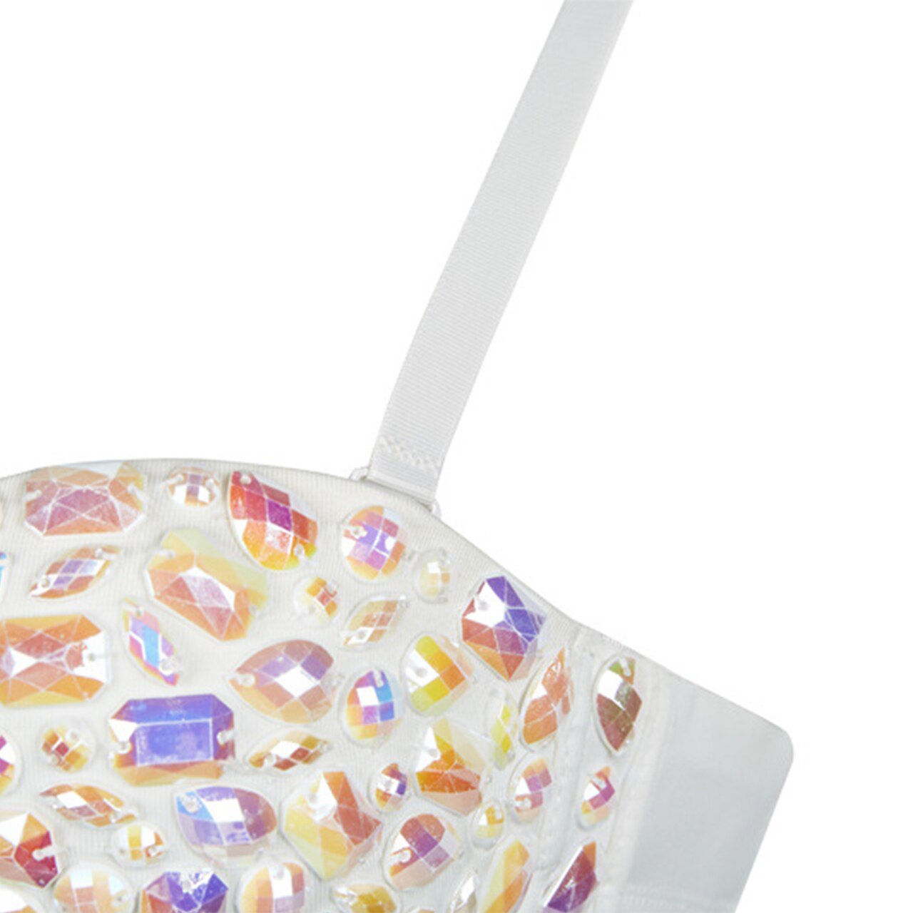 SXTHAENOO Gorgeous Rhinestone Pearl Pearl Corset Lingerie Wedding Bra Women Bra Cropped Camisole