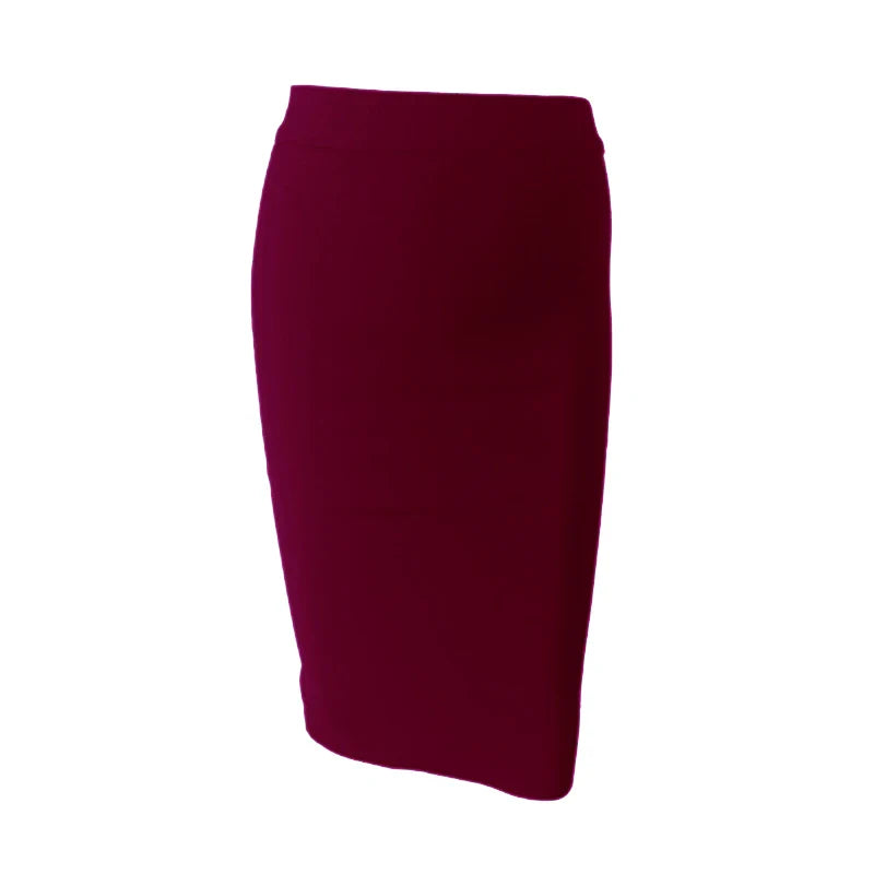 Wholesale Women Summer Fashion Sexy Black Blue Orange Red Beige Bandage Skirt 2022 Designer A Line Pencil Skirt Faldas 60cm Burgundy
