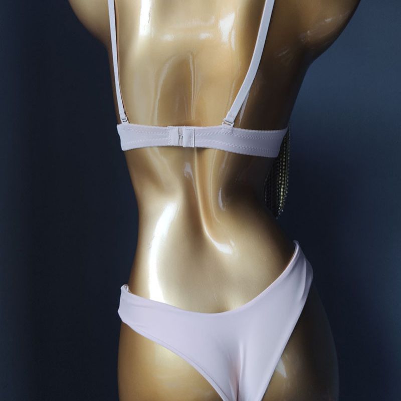 Sexy Women's Swimwear Rhinestone Bikini Crystal Diamond Push Up Swimsuit Tassels Jewelry Bathing Suits