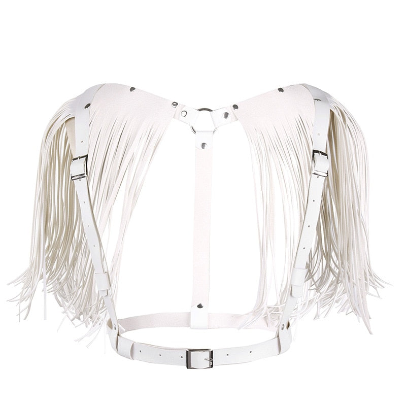 Femmes Adulte Réglable Faux Cuir Ceinture Frange Gland Jupe Ceinture Discothèque Costume Cosplay Fêtes Jupes pour Halloween