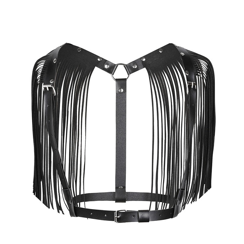Femmes Adulte Réglable Faux Cuir Ceinture Frange Gland Jupe Ceinture Discothèque Costume Cosplay Fêtes Jupes pour Halloween