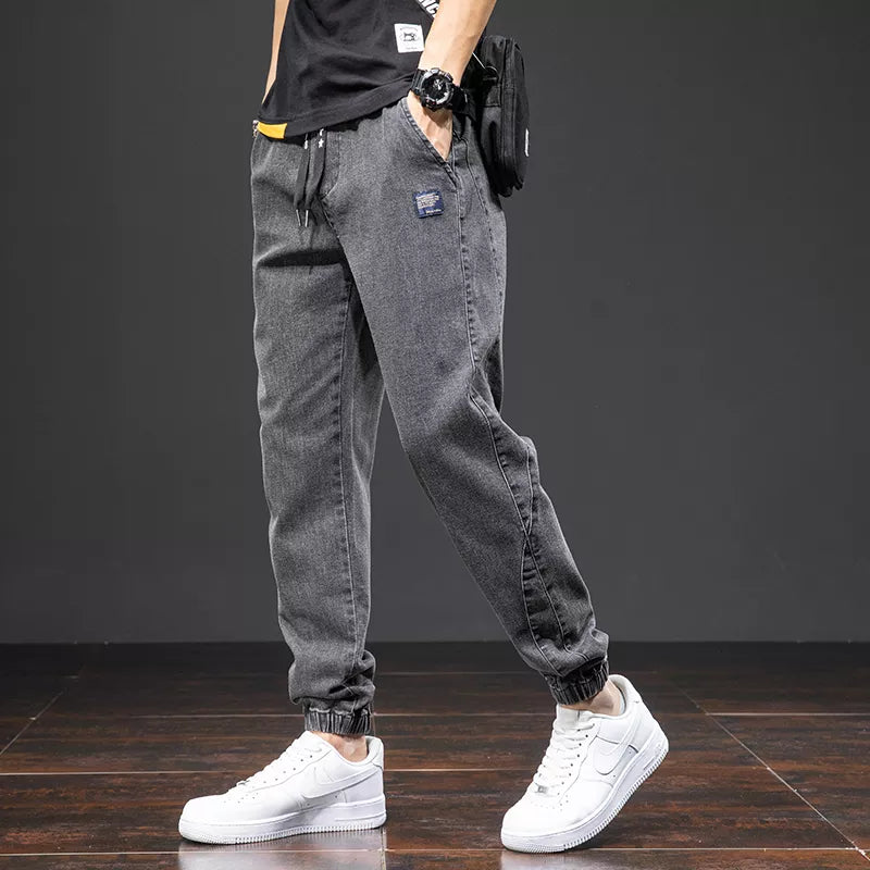 Spring Summer Black Blue Cargo Jeans Men Streetwear Denim Jogger Pants Men Baggy Harem Jean Trousers Plus Size 6XL 7XL 8XL black