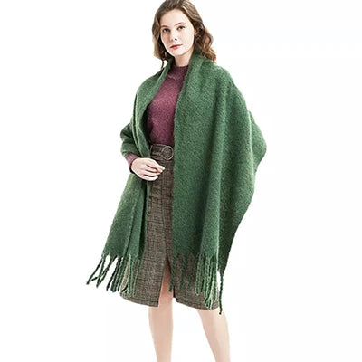 Winter Plaid Vintage Scarf Women Men Preppy Scarves Warm Pashmina Foulard Bufanda Male Mujer Thick Wrap Shawl 8 one size CN | >8Y