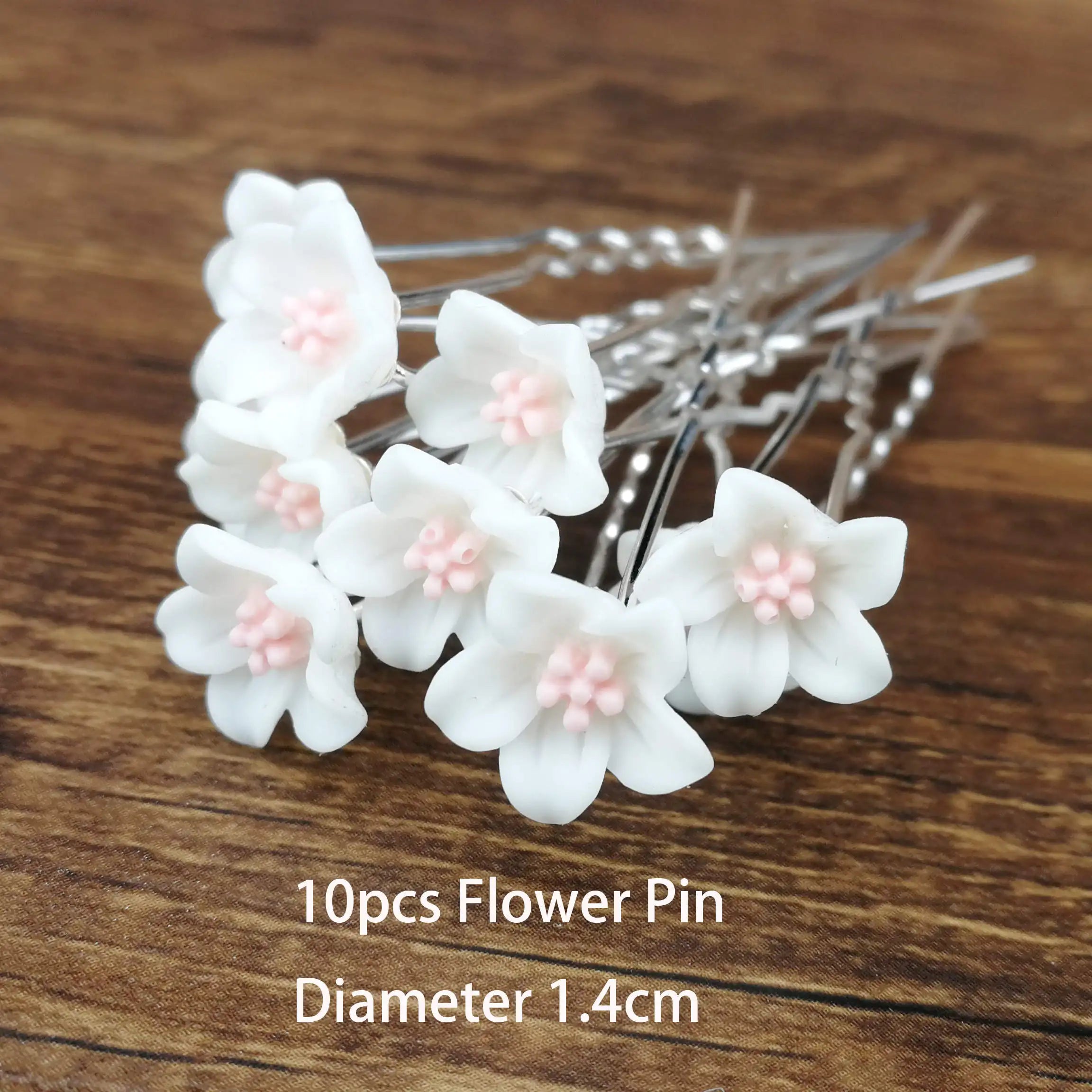 Women U-shaped Pin Metal Barrette Clip Hairpins Simulated Pearl Bridal Tiara Hair Accessories Wedding Hairstyle Design Tools Flower 10pcs-1