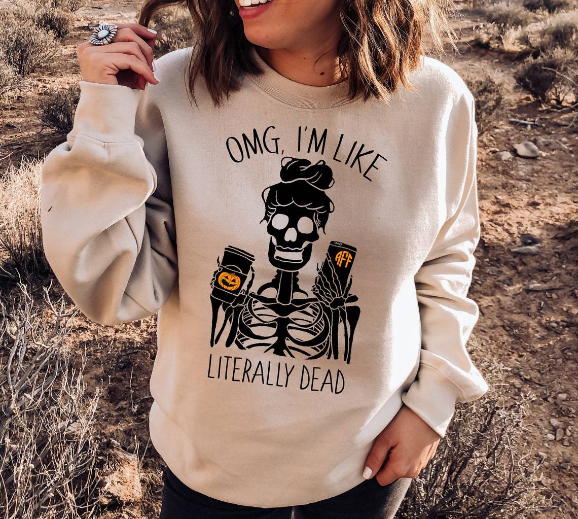 Halloween Printed Round Neck Long Sleeve Sweater Devil Villain