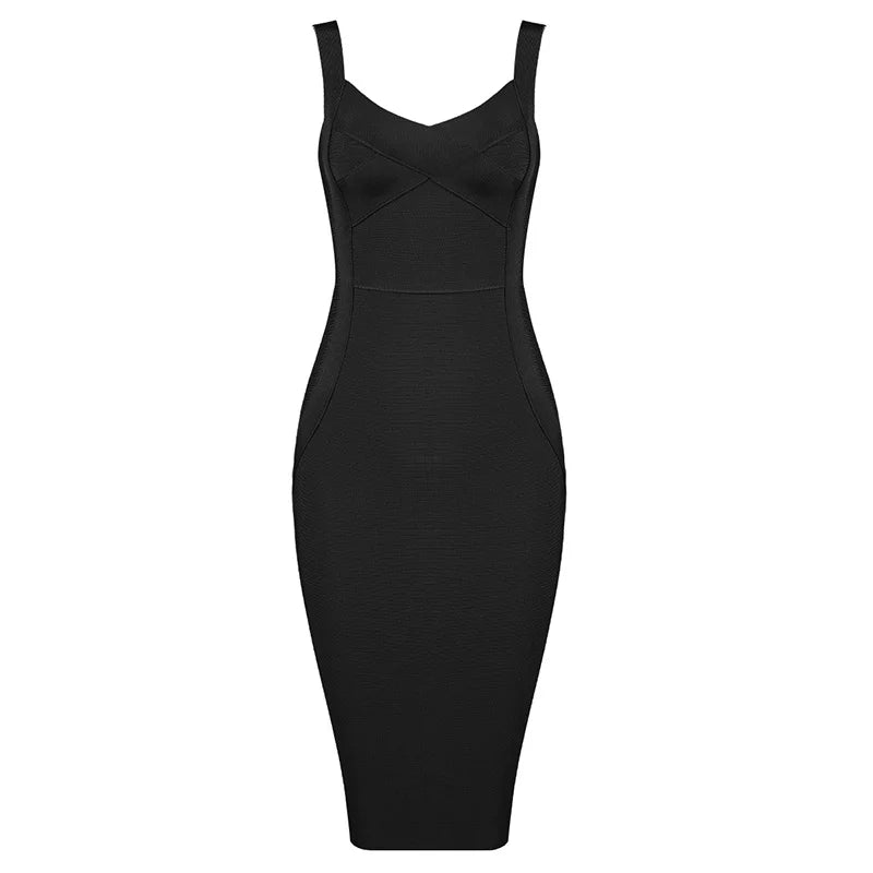 Women Sleeveless Rayon Bandage Dress Celebrity Elegant Green Purple Pink Bodycon Cocktail Party Dress Vestidos black