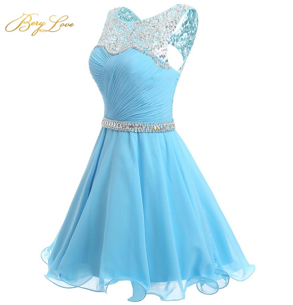 Royal Blue Short Homecoming Dress Mini Beaded Chiffon Homecoming Gowns Short Graduation Dresses Gowns Prom Dresses