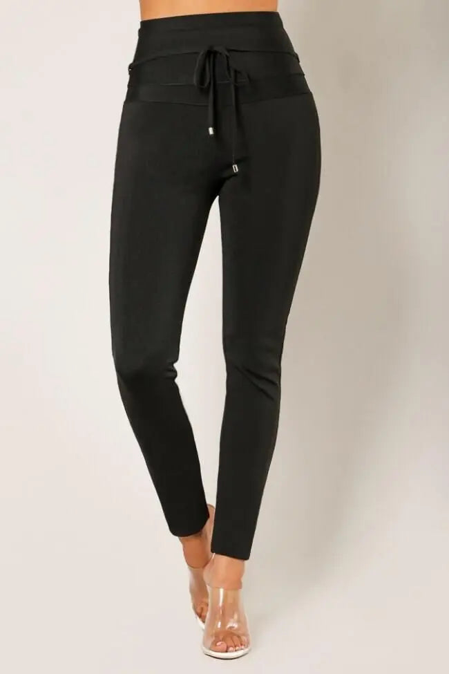 Black Grey Pink Rayon Bandage Pant Sexy Fashion Celebrity Pant