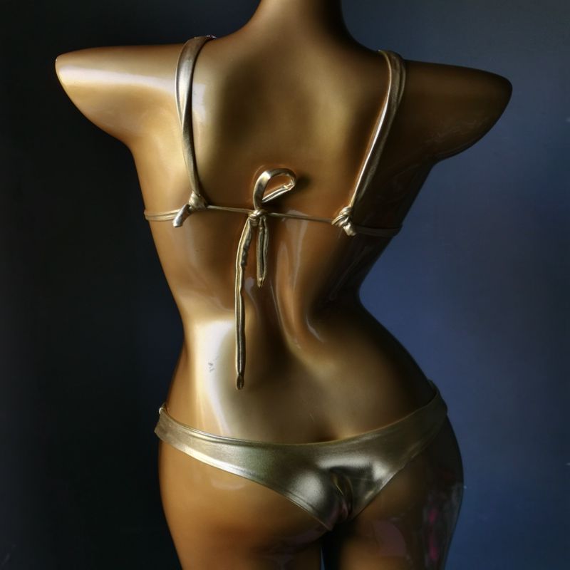 Sexy Halter Crystal Diamond Bikini Luxury Rhinestone Women's Swimsuit Push Up Gathered Swimwear Biquini