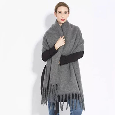 Winter Plaid Vintage Scarf Women Men Preppy Scarves Warm Pashmina Foulard Bufanda Male Mujer Thick Wrap Shawl 15 one size CN | >8Y