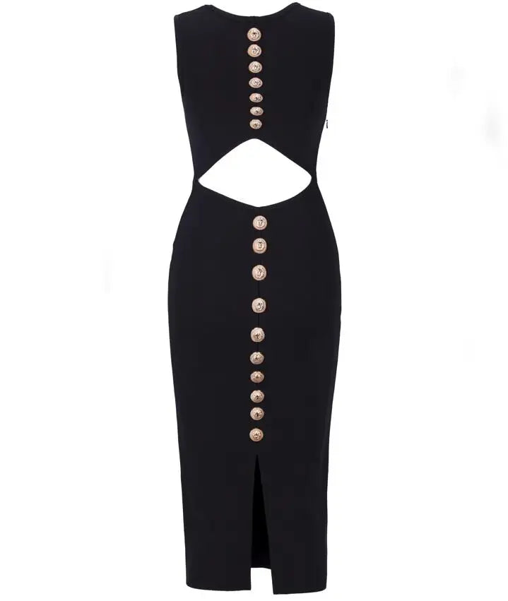 Wholesale Sexy V Neck Cut Out Black Purple Knee Length Women Summer Bandage Dress 2021 Fashion Evening Party Dress Vestido black