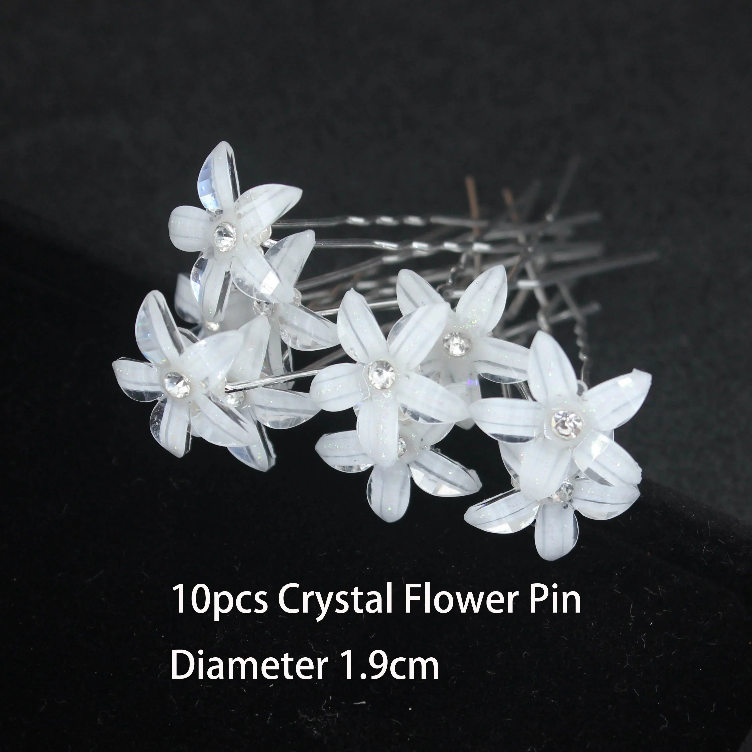 Women U-shaped Pin Metal Barrette Clip Hairpins Simulated Pearl Bridal Tiara Hair Accessories Wedding Hairstyle Design Tools Flower 10pcs-2