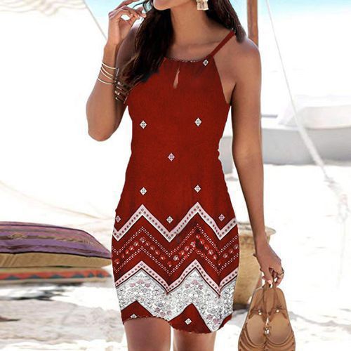 Summer Cami Beach Dress Beach Cover Up Tunic Pareos Bathing Suit Bikini Cover Up Robe Plage Beachwear Red
