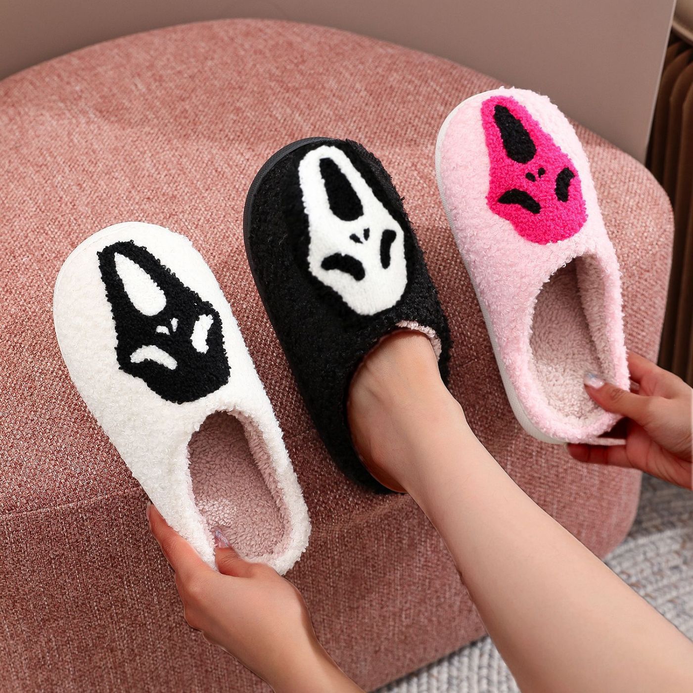 Home Winter Grimace Warm Indoor Cotton Slippers