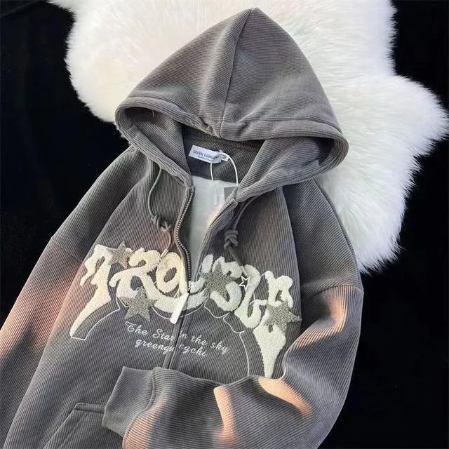 Hoodie Cotton Clothing Women Cute Fun Bunny Ears Lamb Velvet Cotton Clothes New Fashion Loose Zipper Hoodie Warm Coat Streetwear 1