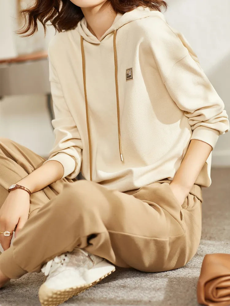 Hoodies Tracksuit Sweatsuit for Women 2024 Autumn Outfits New In Matching Sets Two Piece Sweat Pant Sets Sports Suits