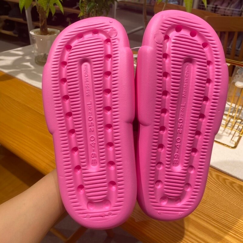 Hot Fashion Women Barbie Series Pink Thick Bottom Bathroom Non-Slip Slipper Summer Cute Girl Heart Home Floor Sandals Slippers