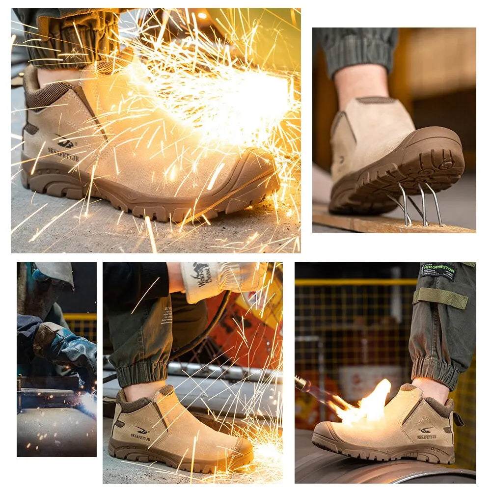 Insulation 6kv Welding Shoes Men Work Boots Safety Shoes Puncture-Proof Spark Proof Indestructible Shoes Industrial
