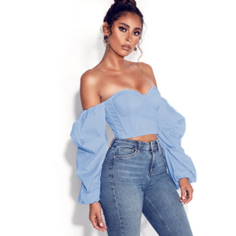 Irregular Long Sleeve Sexy Fashion Crop Short Top