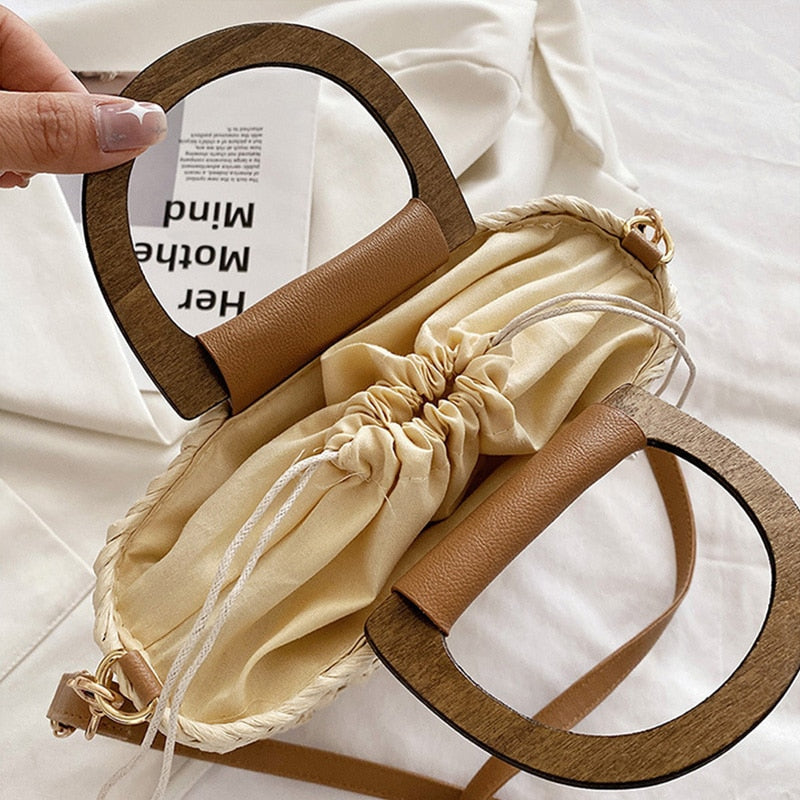 JIOMAY Luxury Bags for Women Straw Bags Weave Tote Bags Designer Handbag Summer 2024 Purse Drawstring Closure Beach Shoulder Bag