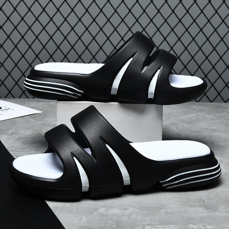 JOYWILL Summer Men's Slippers EVA Soft Bottom Non-slip Slippers Fashion Lightweight Outdoor Beach Flip Flops Shoes For Men 2024 AMAIO