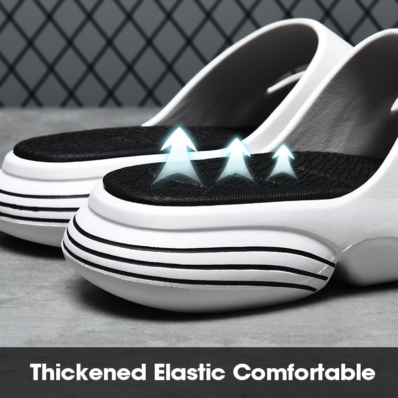 JOYWILL Summer Men's Slippers EVA Soft Bottom Non-slip Slippers Fashion Lightweight Outdoor Beach Flip Flops Shoes For Men 2024 AMAIO