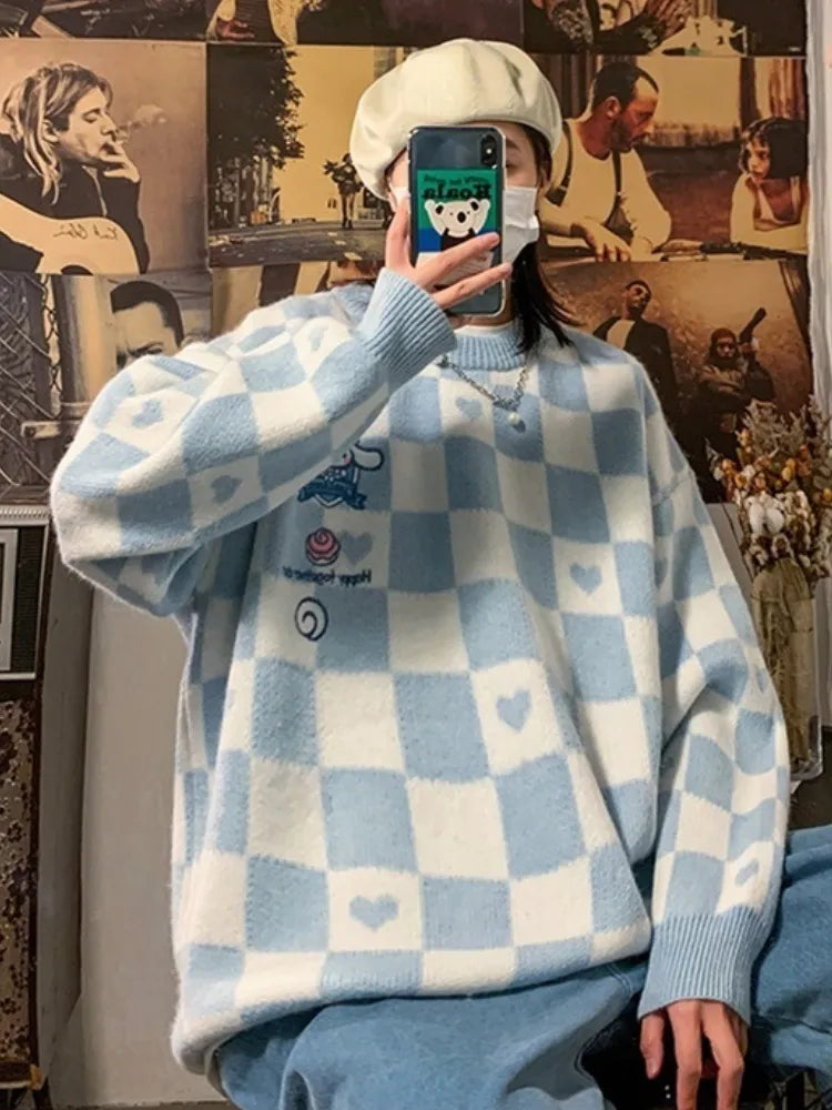 Kawaii Autumn Winter Women's Sweater Pullover Loose Long Sleeve Top Jumper Korean Fashion Oversized Sweater Clothes for Women